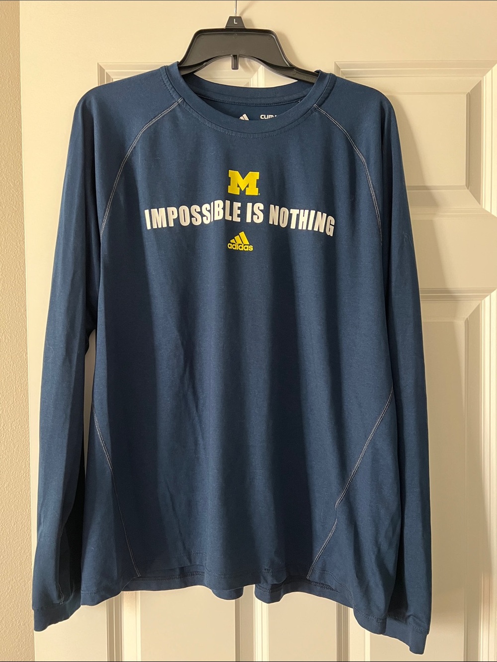 adidas Michigan Navy Long-Sleeve Tee
